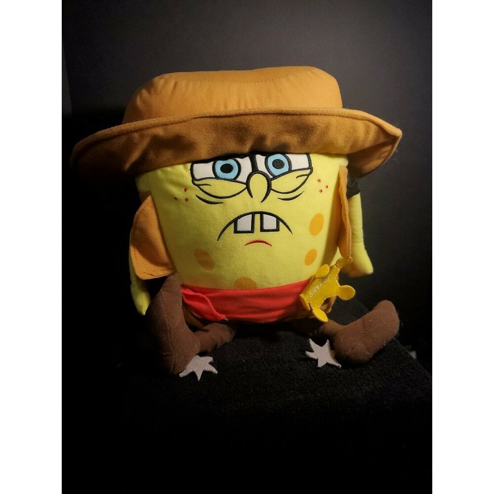 BIG NICKELODEON SPONGEBOB SQUAREPANTS 2006 VIACOM COWBOY HATS SCARF BOOTS PLUSH